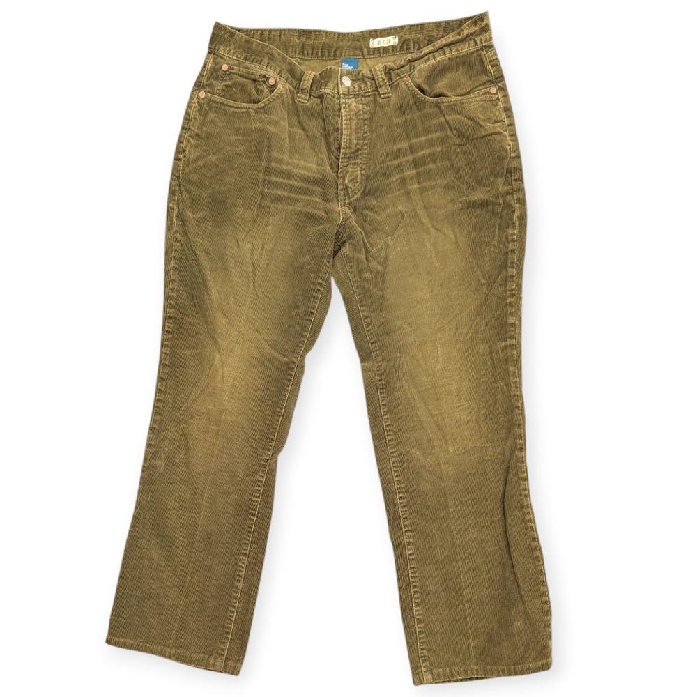 Polo Ralph Lauren Corduroy Pants Men 36x32 Green 750 Bootcut Chino Preppy